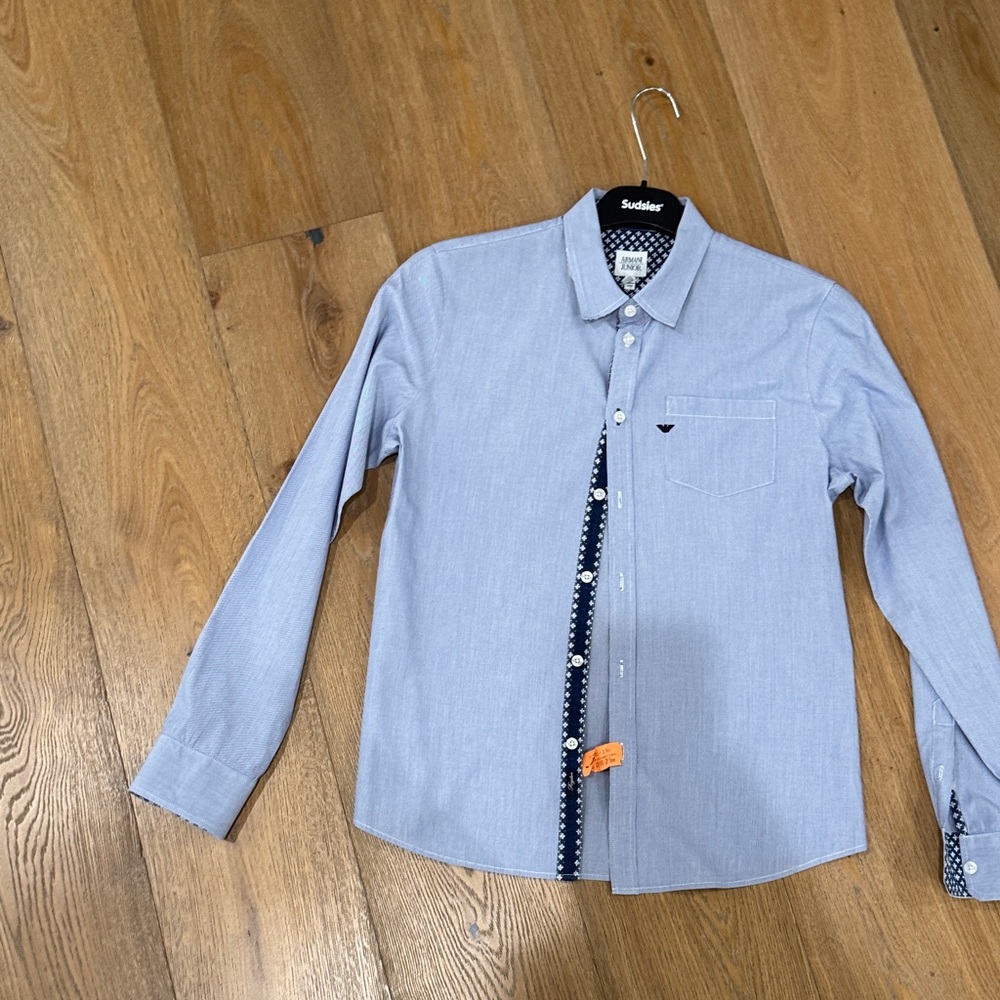 Armani Junior Light Blue Button Down Shirt
